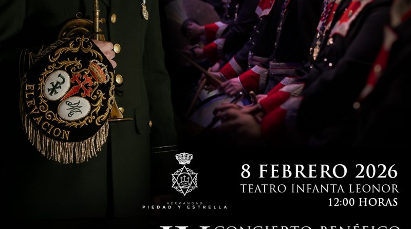 Las cornetas y tambores de Elevación y la Agrupación Musical de La Estrella, en el cartel del IV Concierto Benéfico Piedad y Estrella Las cornetas y tambores de Elevación y la Agrupación Musical de La Estrella, en el cartel del IV Concierto Benéfico Piedad y Estrella
